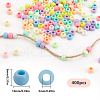 SOFPLATE 400Pcs Opaque Acrylic European Beads SACR-SP0001-01-2