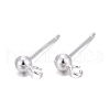 925 Sterling Silver Stud Earring Findings STER-S002-48-1