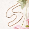 3MM 304 Stainless Steel Serpentine Chain Necklaces for Women NJEW-B131-06RG-3