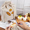 CRASPIRE 2Pcs Linen Bread Print Pouches AJEW-CP0003-81A-3