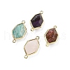 Natural Mixed Stone Faceted Connector Charms G-H323-05G-1