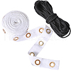 Gorgecraft 4 Yards Cotton Ribbons with Golden Tone Eyelet Rings SRIB-GF0002-90-3
