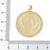 Rack Plating Brass Micro Pave Clear Cubic Zirconia Pendants KK-P287-36C-G-3