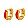 304 Stainless Steel Enamel Hoop Earrings FS-WG74D91-06-2