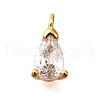 Brass Micro Pave Cubic Zirconia Pendants KK-D356-08D-G-1