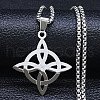 Viking Knot Stainless Steel Pendant Necklaces FS-WG1D0B5-01-3