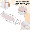 SUNNYCLUE 24Pcs 8 Colors PU Leather Keychain KEYC-SC0001-30-2