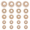 WADORN 4 Style Zinc Alloy Shank Buttons BUTT-WR0001-06G-1