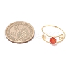 7Pcs Copper Wire Wrapped Gemstone Star Cut Round Bead Finger Rings for Women RJEW-JR00891-01-3