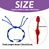 10Pcs 5 Colors Adjustable Braided Nylon Cord Bracelet Making AJEW-TA0001-25-11