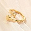 Brass Cuff Rings for Women RJEW-U044-N-3
