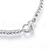 304 Stainless Steel Ball Chain Bracelets STAS-J023-10P-3