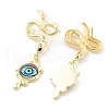 Rack Plating Eye Brass Stud Earrings EJEW-C108-07G-3