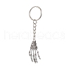 Halloween Themed Skull Hand Alloy Keychain KEYC-JKC00860-1