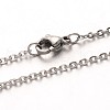 Non-Tarnish 304 Stainless Steel Cable Chain Necklaces NJEW-M124-02P-01-1