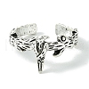 Brid Alloy Open Cuff Rings RJEW-K275-43AS-2
