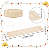 3-Slot Wood Earring Display Cards Stands ODIS-WH0070-01-2