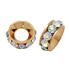 Brass Rhinestone Spacer Beads RB-A020-10mm-28RG-1