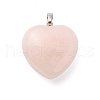 Natural Rose Quartz Pendants G-B042-02P-01-2