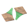 Opaque Resin & Walnut Wood Pendants RESI-S389-055A-C03-2