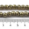 Electroplated Natural Lava Rock Beads Strands G-A251-B01-01F-4