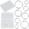 CREATCABIN 80Pcs 4 Size 925 Sterling Silver Open Jump Rings STER-CN0001-16-1