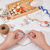 SUPERFINDINGS 80Pcs 8 Styles Cartoon Wood Large Hole Beads WOOD-FH0002-20-4