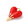 Brass Enamel Pendants KK-Q098-19G-B-2