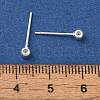 Brass Studs Earrings Finding KK-K383-04A-S-3