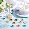 ARRICRAFT 30Pcs Transparent Evil Eye Resin Pendants FIND-AR0003-04-5