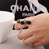 Round Alloy Open Cuff Rings for Women FS-WG47205-01-2