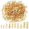   200Pcs 10 Styles Alloy Glue-on Flat Pad Bails FIND-PH0020-15-1