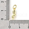 Snake Brass Micro Pave Cubic Zirconia Pendants KK-V007-007G-04-3