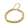 304 Stainless Steel Beaded Bracelets for Women BJEW-P348-01D-G-4