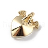 Real 18K Gold Plated Rack Plating Brass Micro Pave Clear Cubic Zirconia Pendants KK-C015-10G-03-3