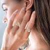 ARRICRAFT 4Pcs 2 Color Adjustable Brass Finger Ring Components KK-AR0003-80-5