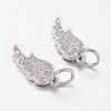 Brass Micro Pave Cubic Zirconia Pendants ZIRC-P064-06P-1