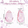 AHADERMAKER 100Pcs 10 Colors Handmade Lampwork Beads LAMP-GA0001-10-2