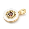 Brass Micro Pave Cubic Zirconia Pendents KK-M303-02G-01-2