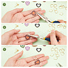 AHADERMAKER DIY Heart Drop Earring Making Kit DIY-GA0003-92-3