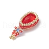 Glass Seed Beaded Pendants PALLOY-MZ00419-01-4