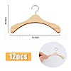 SUPERFINDINGS 12Pcs Miniature Wood Doll Clothes Hangers DIY-FH0005-32C-2