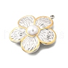 Flower 304 Stainless Steel Pendants STAS-M123-01PG-2