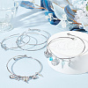 Beebeecraft 10Pcs Adjustable 304 Stainless Steel Wire Cuff Bangle Making MAK-BBC0001-15-4