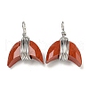 Natural Red Jasper Copper Wire Wrapped Pendants G-B079-01P-03-1