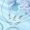 Alloy Rhinestone Letter Pendant Necklaces NJEW-JN04886-2