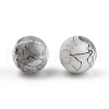 Drawbench & Baking Painted Glass Beads Strands GLAA-S176-6mm-01-1