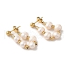 Mother's Day Jewellery PVD Vacuum Plating 304 Stainless Steel Stud Earrings EJEW-C085-05G-1