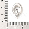 Oval Rack Plating Brass Fold Over Clasps KK-A225-03B-P-3