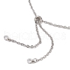 304 Stainless Steel Cable Chain Macrame Pouch Slider Necklace Making NJEW-JN05063-01-3